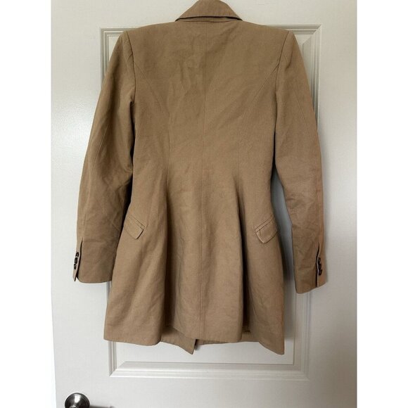 House of CB Alexis Robe Blazer in Camel Size Small Trench Coat Dress - Picture 7 of 12